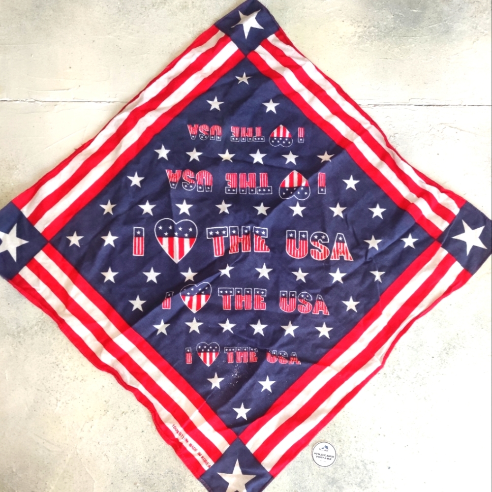 USA America Bandana Handkerchief 20x20
